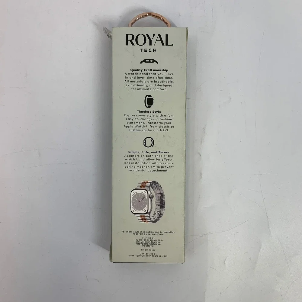 Royal Tech Apple Watch Band 38/40/41mm‎ Rose Gold Stainless Steel Tool